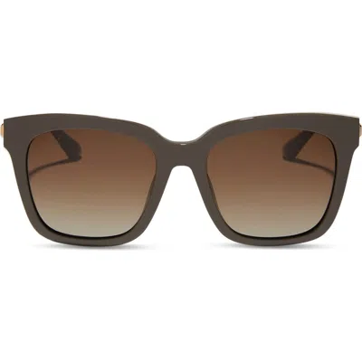 Diff Bella 54mm Gradient Sunglasses In Brown