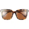 Diff Bella 54mm Polarized Square Sunglasses In Brown