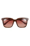Diff Bella 54mm Gradient Square Sunglasses In Brown