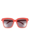 Diff Bella 54mm Gradient Square Sunglasses In Gray