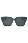 Diff Bella Ii 50mm Square Sunglasses In Grey