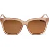 Diff Bella Ii 54mm Polarized Gradient Square Sunglasses In Taupe/ Brown