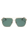 Diff Berkely 59mm Gradient Navigator Sunglasses In Gold