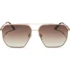 Diff Berkely 59mm Polarized Gradient Navigator Sunglasses In Red