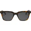 Diff Billie 52mm Polarized Square Sunglasses In Brown