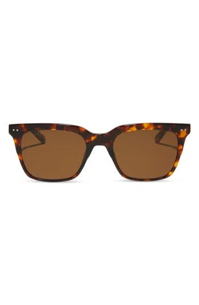 Diff Billie Xl 54mm Square Sunglasses In Rich Tort/brown
