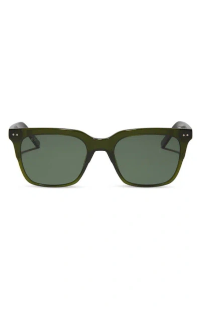 Diff Billie Xl 54mm Square Sunglasses In Dark Olive