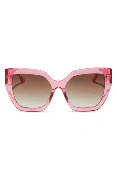 Diff Blaire 55mm Gradient Cat Eye Sunglasses In Pink