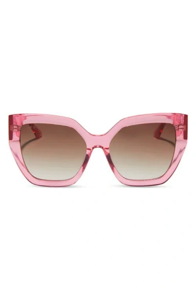 Diff Blaire 55mm Gradient Cat Eye Sunglasses In Pink Gradient