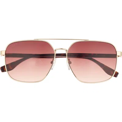 Diff Bowie 59mm Gradient Square Sunglasses In Gold/ Brown Gradient