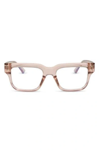 Diff Cade 52mm Square Blue Light Blocking Glasses In Yellow