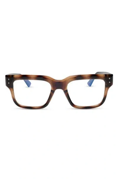 Diff Cade 52mm Square Blue Light Blocking Glasses In Transparent