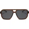 Diff Cameron 57mm Polarized Navigator Sunglasses In Brown