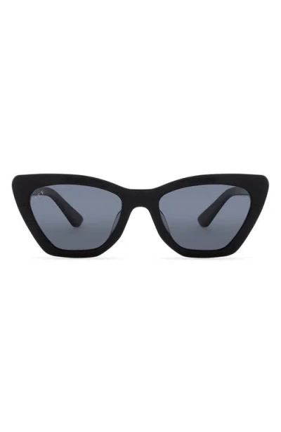 Diff Camila 55mm Cat Eye Sunglasses In Black/ Grey