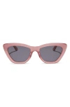 Diff Camila 55mm Cat Eye Sunglasses In Guava / Grey