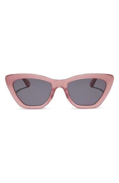 Diff Camila 55mm Cat Eye Sunglasses In Guava / Grey