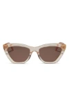 Diff Camila 55mm Gradient Square Sunglasses In Vintage Rose Crystal/brn Grad