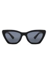 Diff Camila 55mm Gradient Square Sunglasses In Black/grey