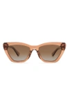 Diff Camila 55mm Gradient Square Sunglasses In Dunes Crystal/brown Gradient