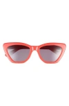 Diff Camila 55mm Gradient Square Sunglasses In Red