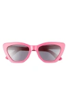 Diff Camila 55mm Gradient Square Sunglasses In Pink Grey