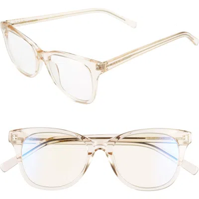 Diff Carina 49mm Blue Light Blocking Optical Glasses In Crystal Blush/blue Light