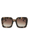 Diff Charise 50.5mm Square Sunglasses In Grey Gradient