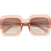 Diff Charise 51mm Gradient Square Sunglasses In Brown