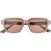 Diff Chloe 53mm Rectangular Sunglasses