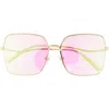 Diff Clara 59mm Gradient Square Sunglasses In Multi