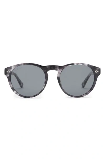 Diff Cody 50mm Polarized Round Sunglasses In Gray