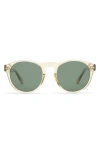 Diff Cody 50mm Polarized Round Sunglasses In Green
