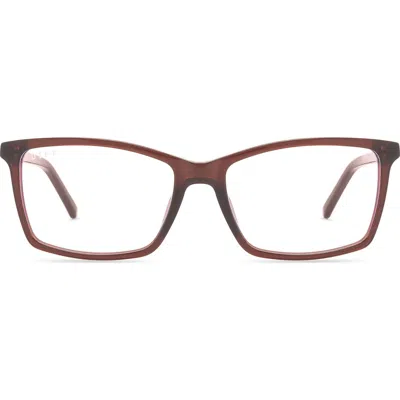 Diff Connor 55mm Square Optical Glasses In Brown