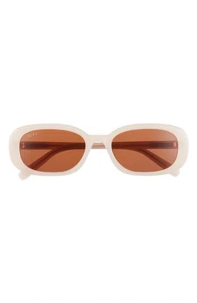Diff Cove Oval Sunglasses In Neutral