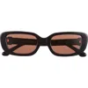 Diff Daphne 51mm Rectangle Sunglasses In Black