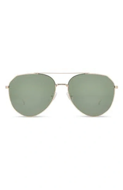 Diff Dash 61mm Aviator Sunglasses In Green