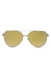 Diff Dash 69mm Oversize Polarized Mirrored Aviator Sunglasses