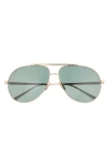 Diff Denver 61mm Aviator Sunglasses In Gold