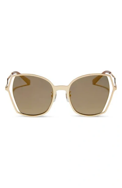 Diff Donna Iii 53mm Mirrored Square Sunglasses