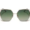 Diff Donna Iv 61mm Gradient Polarized Square Sunglasses In Multi