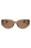 Diff Drew 54mm Polarized Oval Sunglasses In Brown
