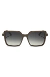 Diff Esme 53mm Gradient Square Sunglasses In Gray