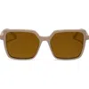 Diff Esme 53mm Polarized Square Sunglasses In Brown Gold Flash