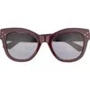 Diff Eva 53mm Cat Eye Sunglasses In Purple