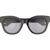 Diff Eva 53mm Cat Eye Sunglasses In Black