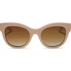 Diff Eva 53mm Gradient Cat Eye Sunglasses In Brown