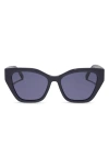 Diff Evie 54mm Cat Eye Sunglasses In Black