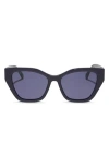 Diff Evie 54mm Cat Eye Sunglasses In Blue