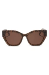 Diff Evie 54mm Cat Eye Sunglasses In Animal Print