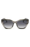 Diff Evie 54mm Cat Eye Sunglasses In Gray